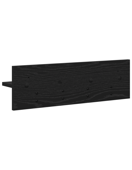 Appendiabiti a muro Rovere nero 60 x 10.5 x 18 cm