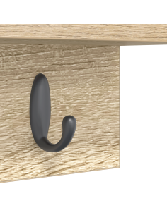 Appendiabiti a muro Rovere Sonoma 60 x 10,5 x 18 cm 2