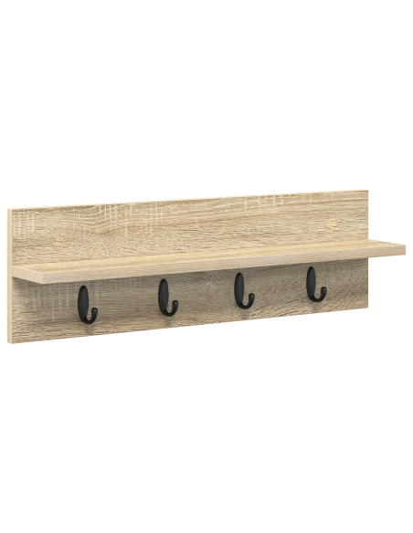 Appendiabiti a muro rovere sonoma 60 x 10.5 x 18 cm