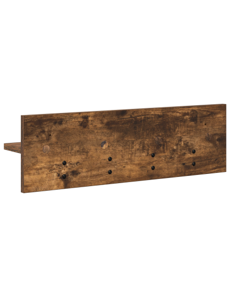 Appendiabiti a muro Rovere fumo 60 x 10.5 x 18 cm