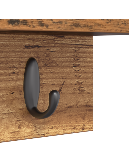 Appendiabiti a muro Legno vecchio 60 x 10.5 x 18 cm