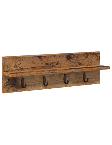 Appendiabiti a muro Legno vecchio 60 x 10,5 x 18 cm