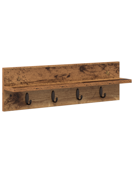 Appendiabiti a muro Legno vecchio 60 x 10.5 x 18 cm