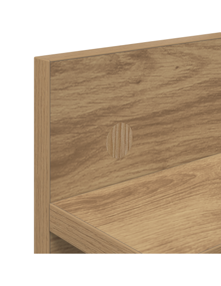 Appendiabiti a muro rovere artigianale 60 x 10.5 x 18 cm