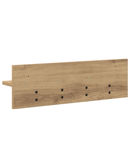 Appendiabiti a muro rovere artigianale 60 x 10.5 x 18 cm