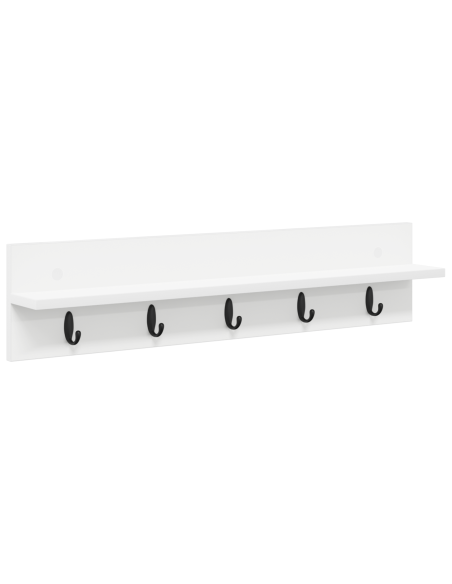 Appendiabiti a muro Bianco 80 x 10.5 x 18 cm Legno multistrato