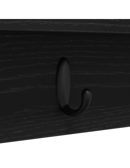 Appendiabiti a muro Rovere nero 80 x 10.5 x 18 cm