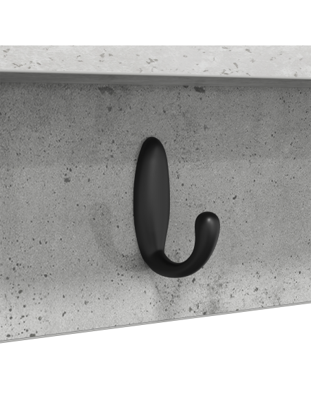 Appendiabiti a muro Grigio cemento 80 x 10.5 x 18 cm