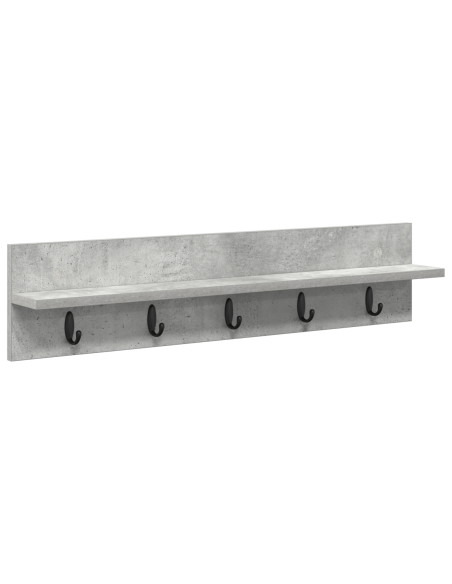 Appendiabiti a muro Grigio cemento 80 x 10.5 x 18 cm