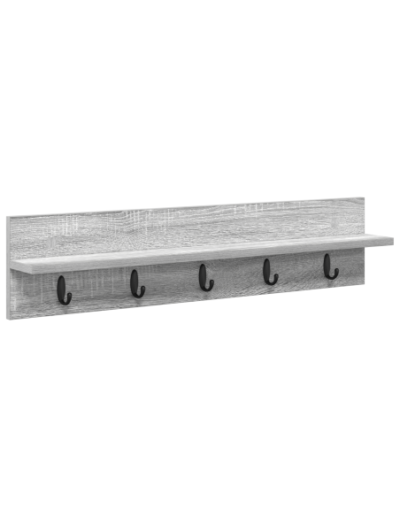 Appendiabiti a muro Grigio sonoma 80 x 10.5 x 18 cm