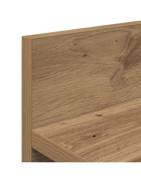 Appendiabiti a muro rovere artigianale 80 x 10.5 x 18 cm