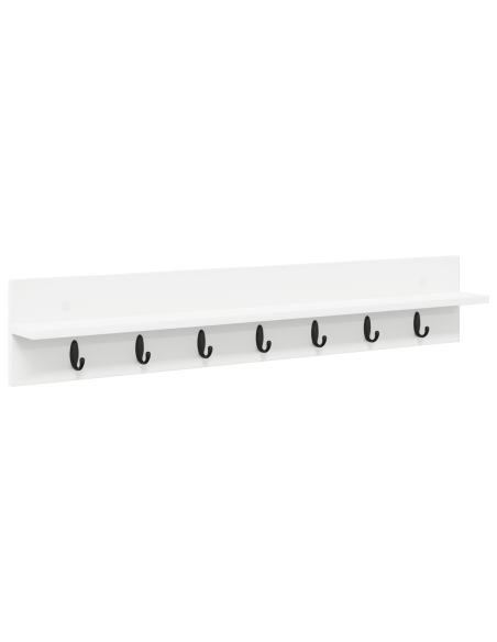 Appendiabiti a muro Bianco 100 x 10.5 x 18 cm Legno multistrato