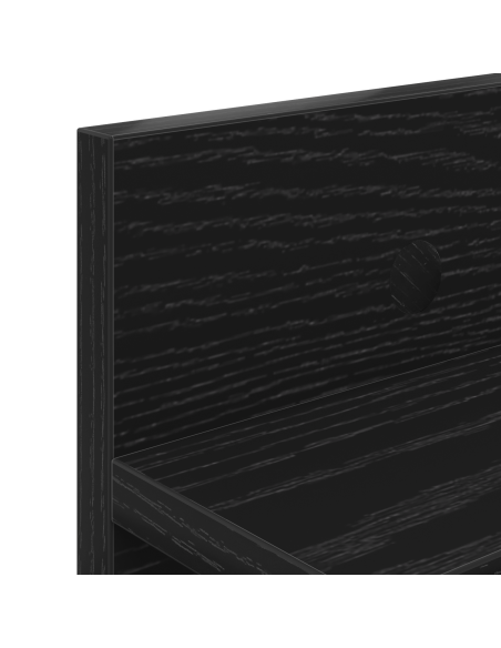 Appendiabiti a muro Rovere nero 100 x 10.5 x 18 cm