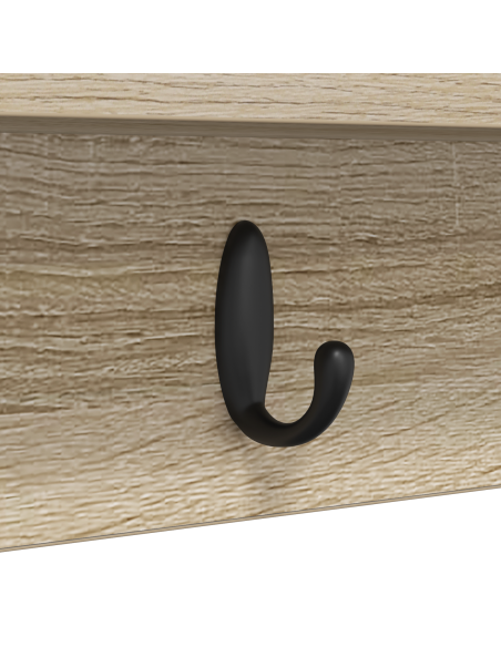 Appendiabiti a muro rovere sonoma 100 x 10.5 x 18 cm