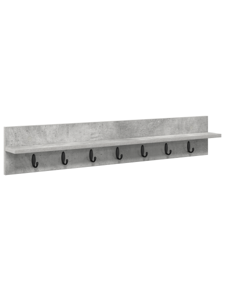 Appendiabiti a muro Grigio cemento 100 x 10.5 x 18 cm