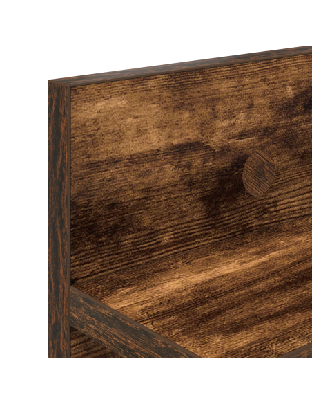 Appendiabiti a muro Rovere fumo 100 x 10.5 x 18 cm