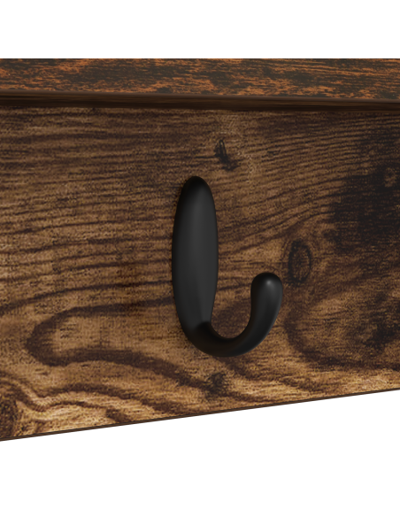 Appendiabiti a muro Rovere fumo 100 x 10.5 x 18 cm