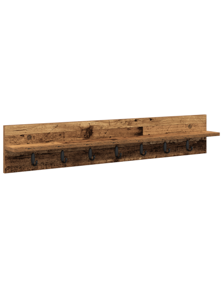 Appendiabiti a muro Legno vecchio 100 x 10.5 x 18 cm