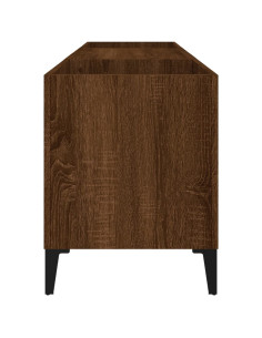 Mobile Porta Dischi Rovere Marrone 121x38x48 Legno Multistrato
