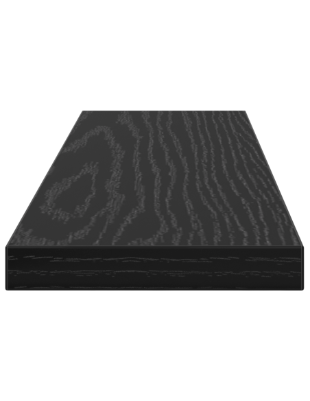 Mensole per libri rovere nero, 4 pezzi, 40x10x1.5 cm, legno ingegnerizzato
