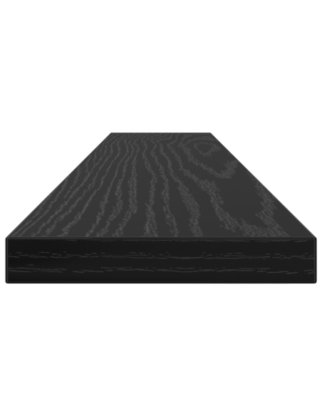 Mensole libreria - 4 pezzi in legno nero, 60x10x1.5 cm.