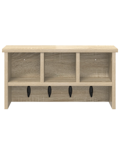 Appendiabiti a muro rovere sonoma 50 x 16 x 26 cm