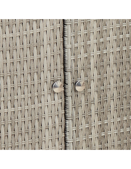 Armadio con archiviazione con porta Grigio chiaro 100 x 36 x 102cm Rattan