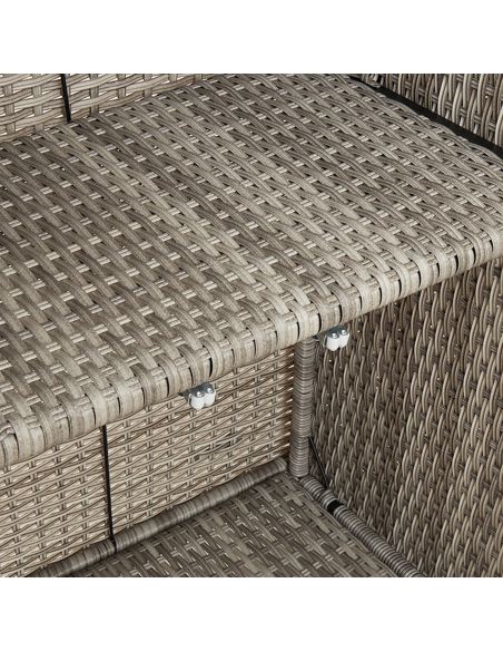 Armadio con lo scaffale Grigio chiaro 100 x 36 x 102 cm Rattan