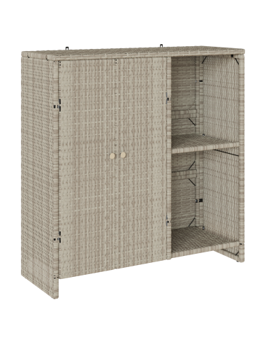 Armadio con lo scaffale Grigio chiaro 100 x 36 x 102 cm Rattan