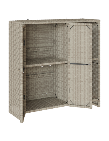 Armadio con lo scaffale Grigio chiaro 100 x 36 x 102 cm Rattan