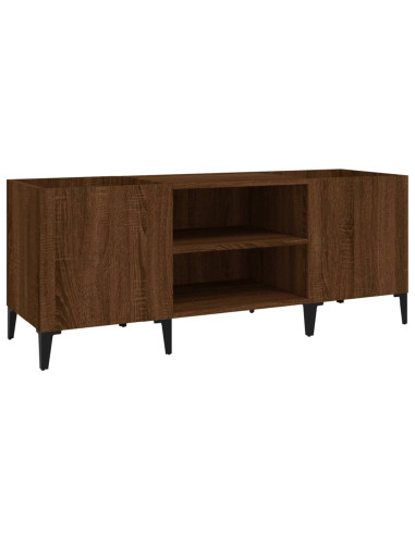 Mobile Porta Dischi Rovere Marrone 121x38x48 Legno Multistrato