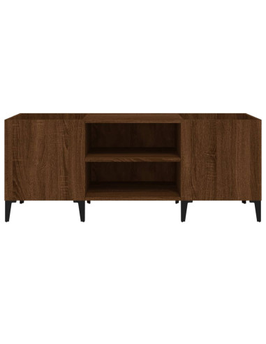 Mobile Porta Dischi Rovere Marrone 121x38x48 Legno Multistrato