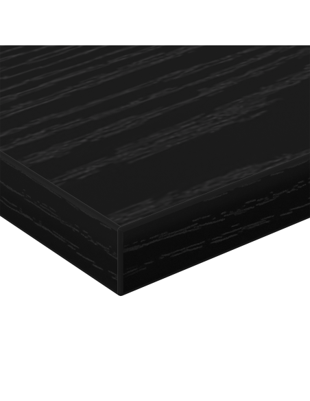 Mensole per libri rovere nero, 4 pezzi, 40x10x1.5 cm, legno ingegnerizzato