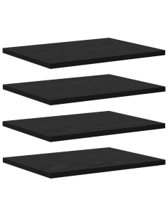 Scaffale 4 pcs Nero 40 x 30 x 1,5 cm Legno multistrato 2