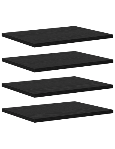 Scaffale 4 pcs Nero 40 x 30 x 1,5 cm Legno multistrato