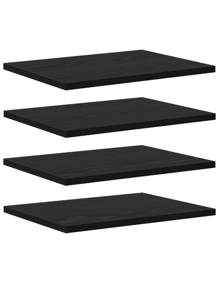 Scaffale 4 pcs Nero 40 x 30 x 1,5 cm Legno multistrato
