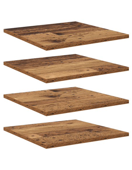 Tavole per Mensole - Set da 4 - Legno Vecchio - 40x40x1.5 cm - Realizzate in Legno Ingegnerizzato