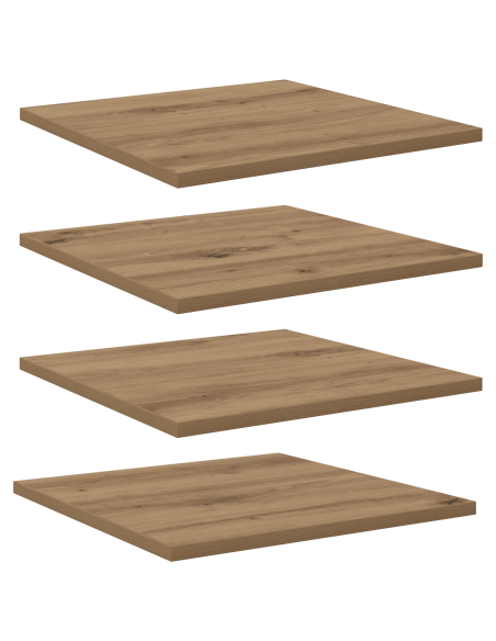 Mensole per Libri, Set di 4, Rovere Artisan, 40x40x1.5 cm, Legno Ingegnerizzato