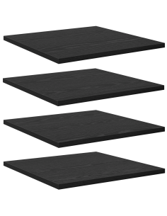 Scaffale 4 pcs Nero 40 x 40 x 1,5 cm Legno multistrato 2