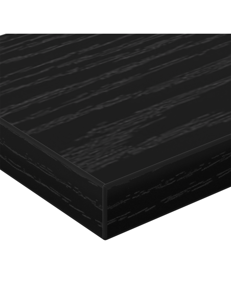 Mensole libreria - 4 pezzi in legno nero, 60x10x1.5 cm.