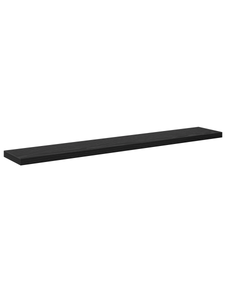 Mensole libreria - 4 pezzi in legno nero, 60x10x1.5 cm.
