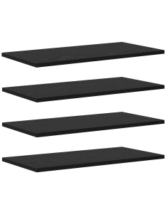 Scaffale 4 pcs Nero 60 x 30 x 1,5 cm Legno multistrato 2