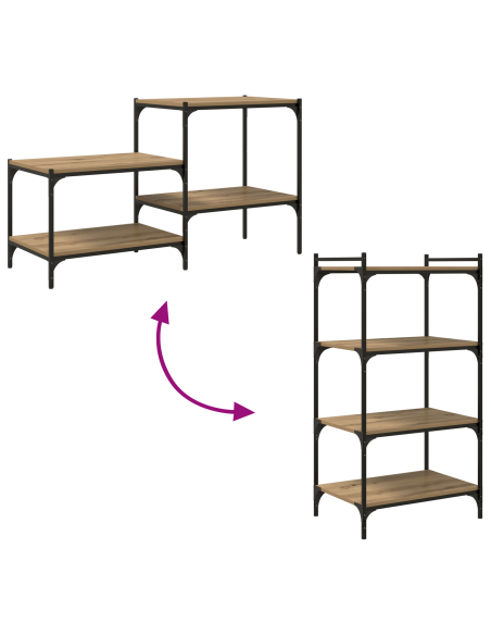 Piano per Libreria 4 pcs Marrone 100 x 40 x 1.5cm Truciolare