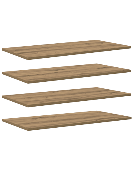 Piano per Libreria 4 pcs Marrone 100 x 40 x 1.5cm Truciolare