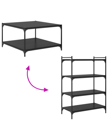 Scaffale 4 pcs Nero 80 x 40 x 1,5 cm Legno multistrato