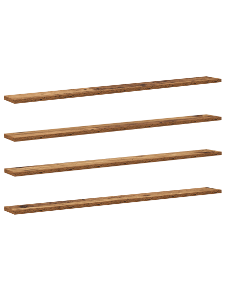 Scaffale 4 pcs Marrone 100 x 10 x 1,5 cm Legno multistrato
