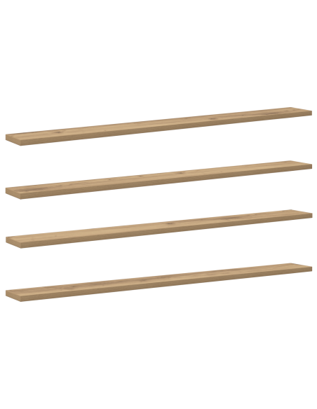 Scaffale 4 pcs Marrone 100 x 10 x 1,5 cm Legno multistrato