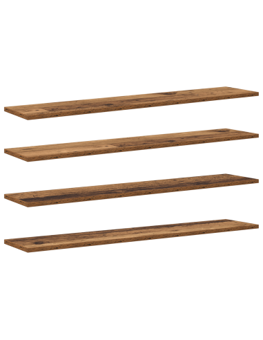 Scaffale 4 pcs Marrone 100 x 20 x 1,5 cm Legno multistrato