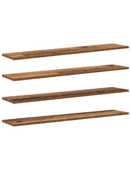 Piano per Libreria 4 pcs Marrone 100 x 40 x 1.5cm Truciolare