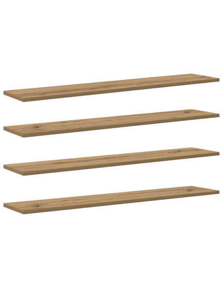 Piano per Libreria 4 pcs Marrone 100 x 40 x 1.5cm Truciolare
